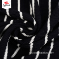 Rajut Hitam Dan Putih Stripe Dress Fabric Wanita